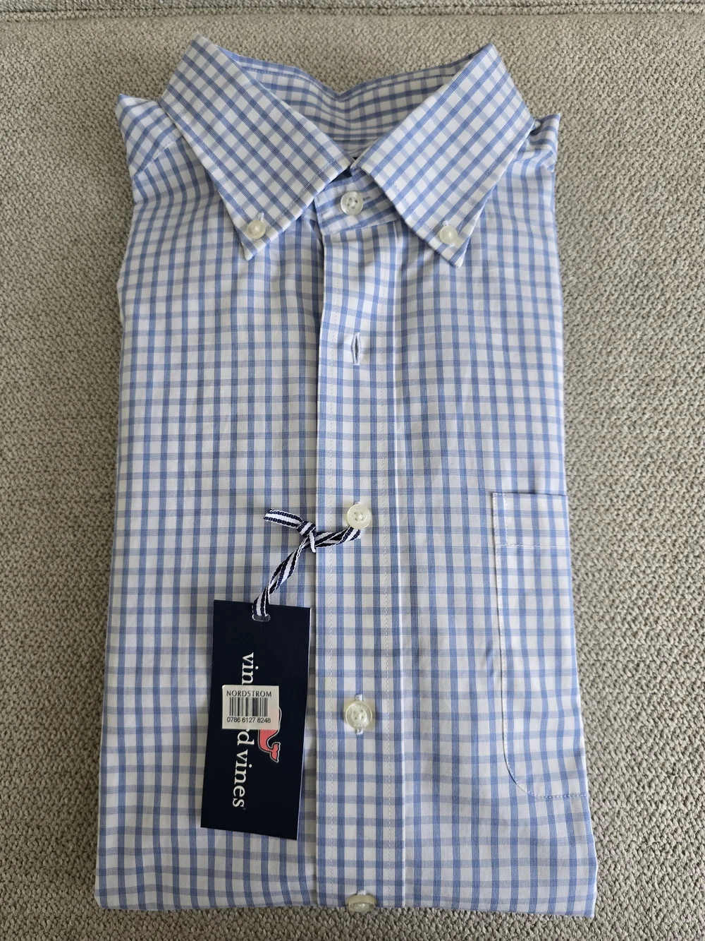 NWT Vineyard Vines Murray Shirt Gingham Marine Large - Picture 2 of 6